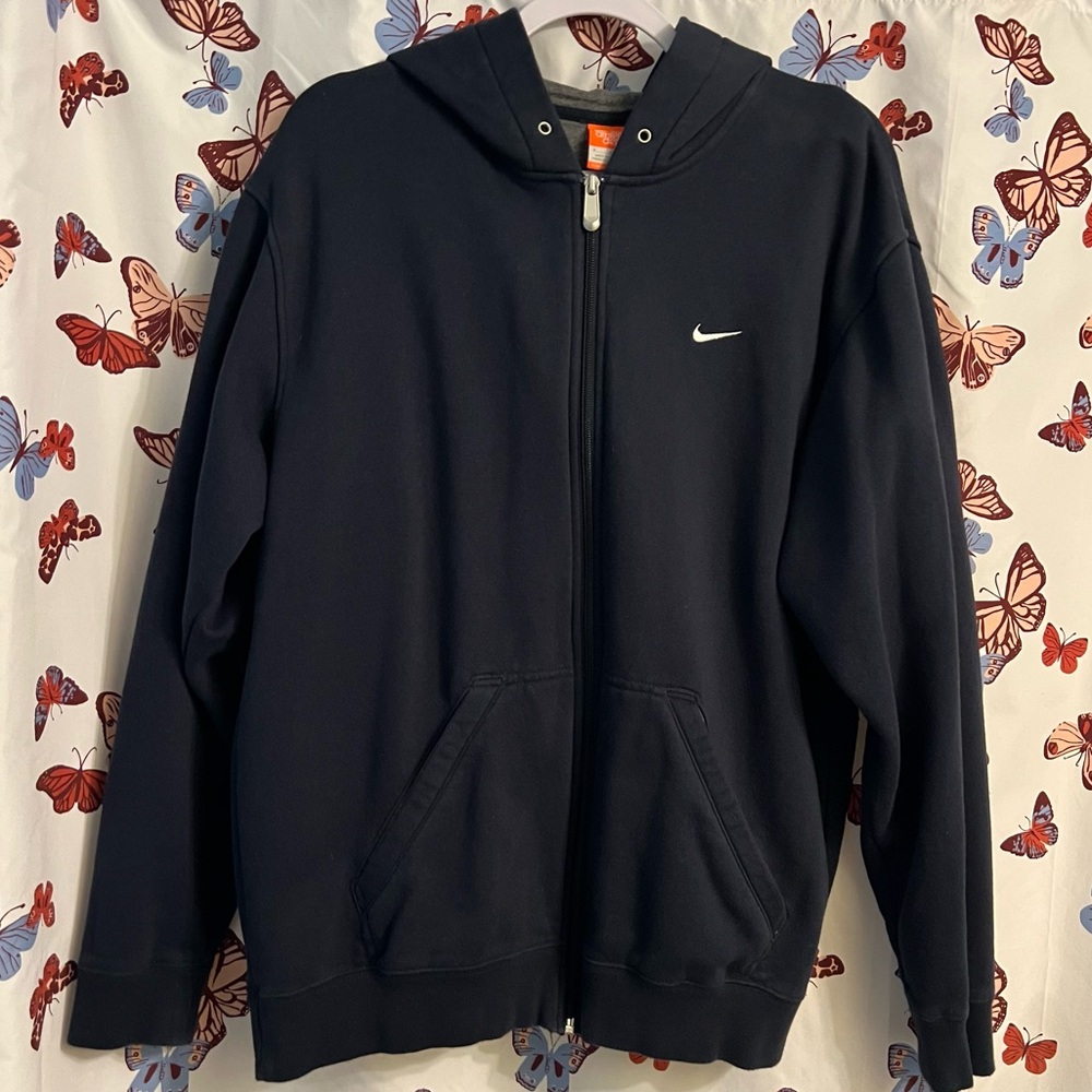 Vintage Nike the athletic depo Charcoal and Navy Hoodie